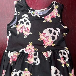 DDS flower skulls tank dress